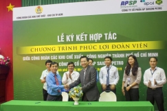 BUỔI LỄ KÝ KẾT HỢP TÁC GIỮA AP SAIGON PETRO VÀ CÔNG ĐOÀN CÁC KHU CHẾ XUẤT, CÔNG NGHIỆP TP.HCM