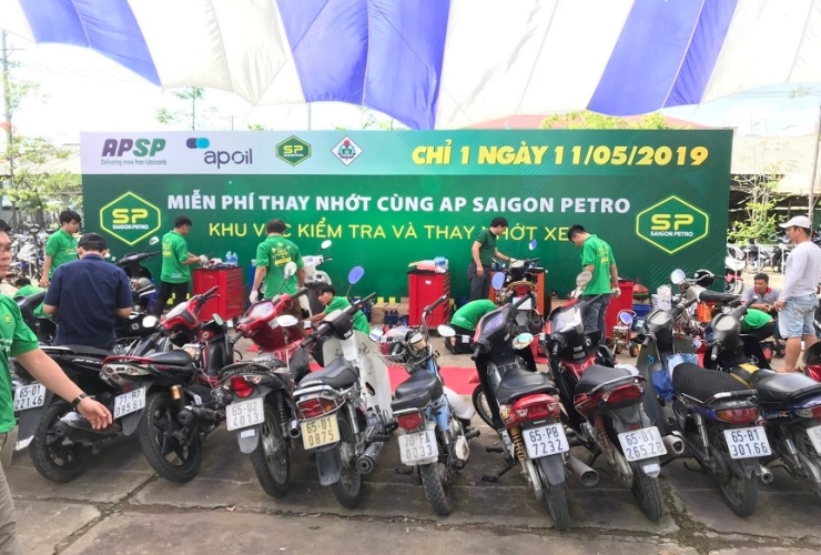 MIỄN PHÍ THAY NHỚT CÙNG AP SAIGON PETRO TẠI TRƯỜNG CAO ĐẲNG NGHỀ CẦN THƠ